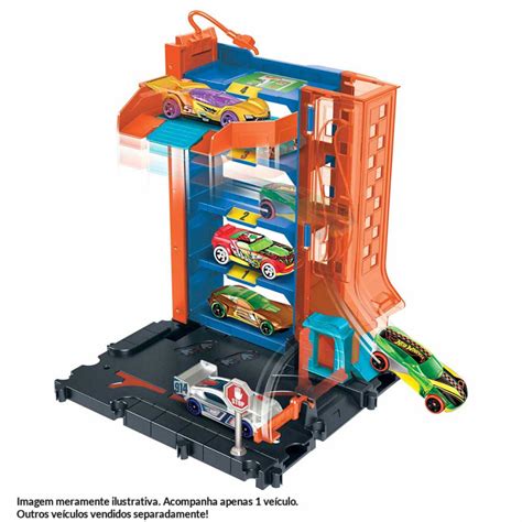 Conjunto E Ve Culo Hot Wheels City Garagem Mattel