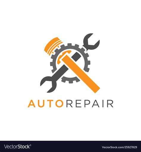 Auto repair logo design Royalty Free Vector Image