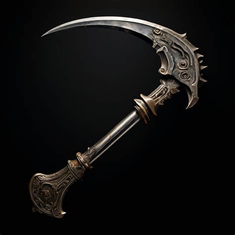 The Handle Resembling A Key Of A Giant Scythe Weapon By 장혁진 Playground