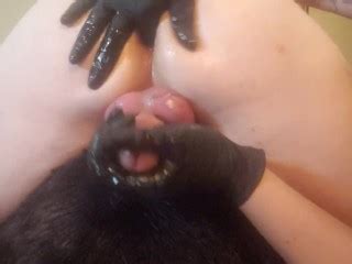 Gloved Hands Milk His Cock Until He Cums Ass Play Included Pornhub