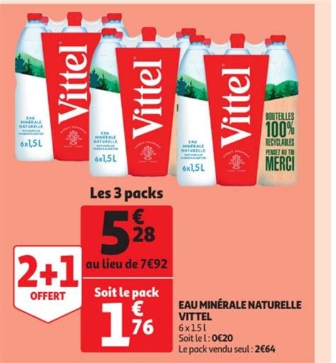 Promo Eau Minerale Naturelle Vittel Chez Auchan