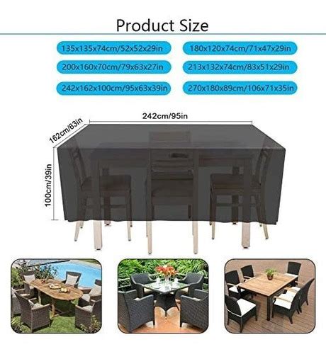 Kingling Funda Para Muebles De Patio Fundas De Mesa Para Ex Cuotas