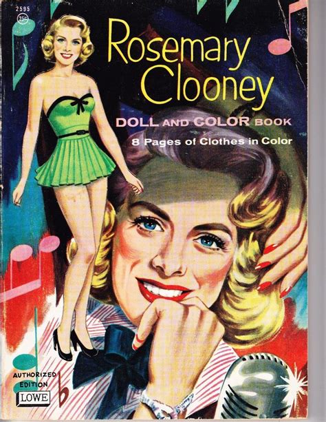 Rosemary Clooney Paper Doll Color Book Vintage Lowe Used Unused