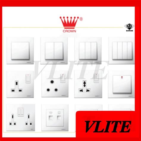 Crown Switch Socket Outlet Ce Series Sirim Approved Switch Socket Switches Outlet