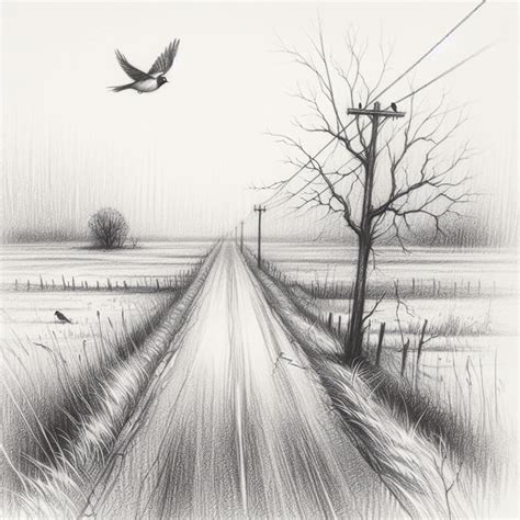 Capturing Melancholic Solitude Pencil Sketch Inspiration Ai Art