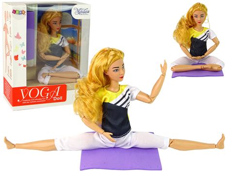 Baby Doll Yoga Mat Long Blonde Hair Toys Dolls Houses Buggys Lalki Barbie