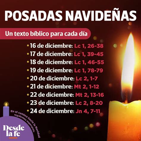 Posadas navideñas 2024 Textos bíblicos dedicados para cada día Desde