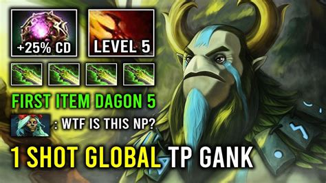 How To TP Gank Everywhere 1st Item Level 5 Dagon With OC Ethereal Blade