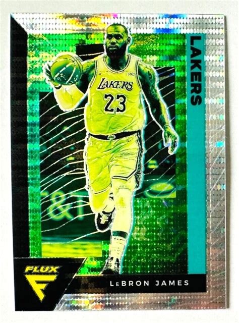 2020 21 Panini Flux LeBron James SILVER Pulsar Prizm Card 79 Lakers