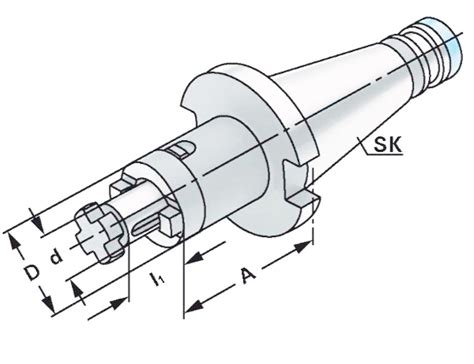 Оправка SK50/40 DIN2080 для насадных торцевых фрез по DIN 6358