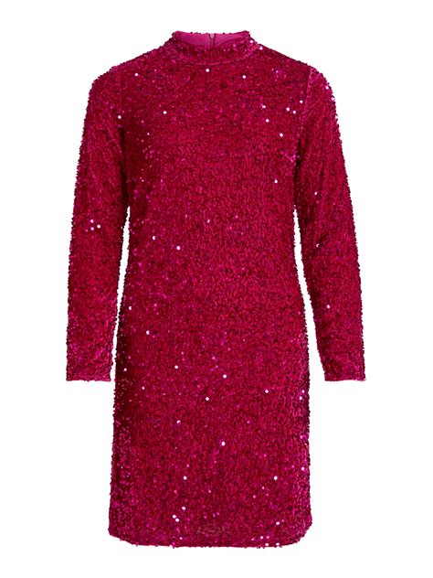 Long Sleeve Pink Sequin Dress at Frank Thill blog