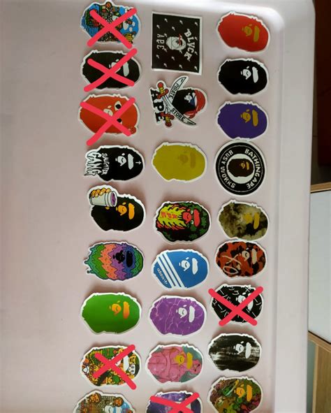 Bape Stickers Hobbies And Toys Memorabilia And Collectibles Stamps