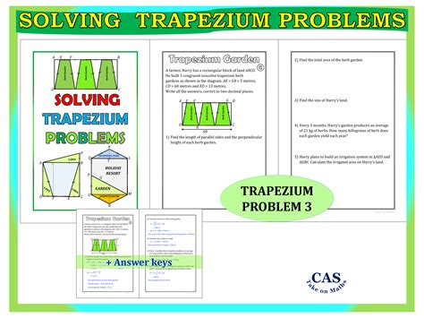 Measurement And Geometry Area Of Trapeziums Problem Solving