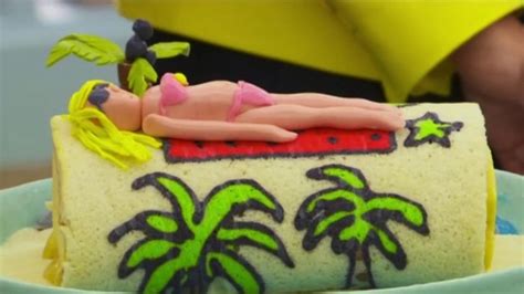 Great British Bake Off S Paul Jagger Wows Judges With Busty Blonde Bikini Cake Mirror Online