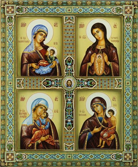 Четырехчастная икона Божией Матери: значение