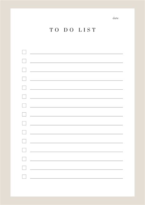 To Do List Template Examples