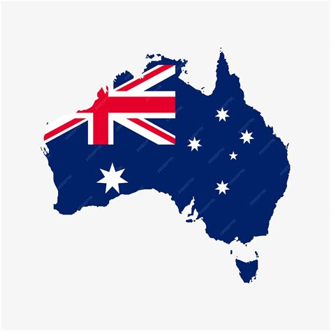 premium vector map  australia  flag