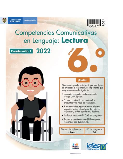 Cuadernillo Competencias Comunicativas En Lenguaje Lectura 6 1 2022 6