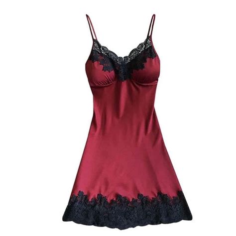 Femmes Sexy Dentelle Lingerie De Nuit Sous Vêtements Robe Babydoll Robe De Nuit l Terre