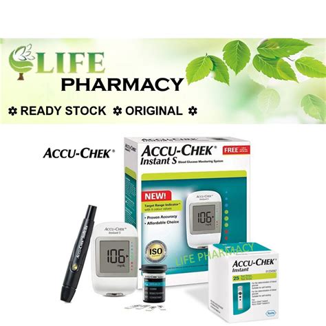 Accu Chek Instant S Glucose Monitoring Kit And Strips 25 Test Strips