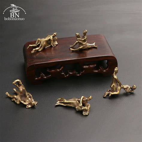 Athvotar Postures Brass Sexy Figurine Status Funny Mini Sex Home Decor Office Decoration