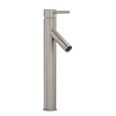 Glacier Bay Modern Single Hole Single Handle Vessel Bathroom Faucet In Brushed Nickel With Drain