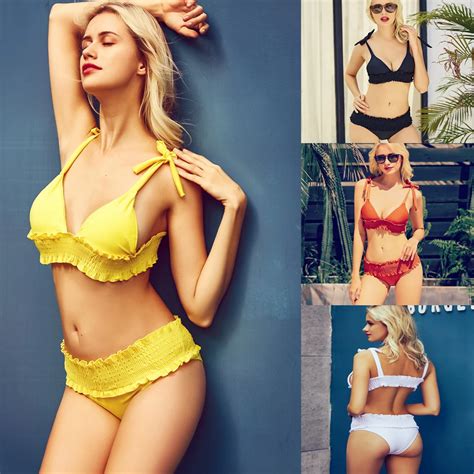 High Waist Bikini Set Mujer Push Up Sexy Swimsuit Swimwear Women Biquini Fold Lace