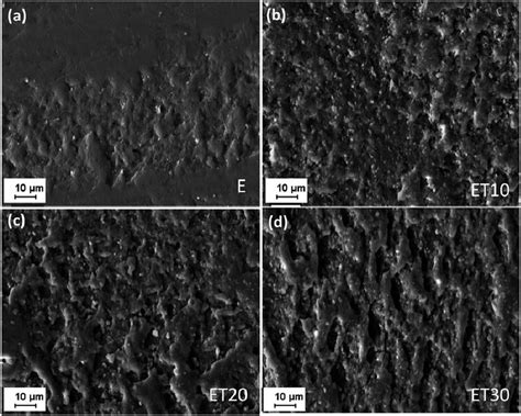 Sem Images Of The Worn Surfaces Of Neat Epoxy And Epoxyti 3 Sic 2