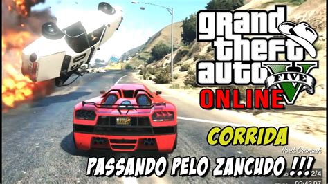 GTA 5 Online Corrida Insana passando pelo Zancudo muita Polícia