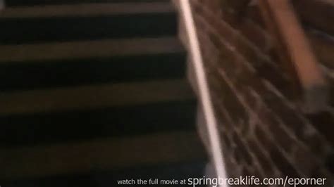 Blonde Fingers Herself On Bar