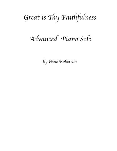 Great Is Thy Faithfulness Piano Solo Arr Gene Roberson Sheet Music