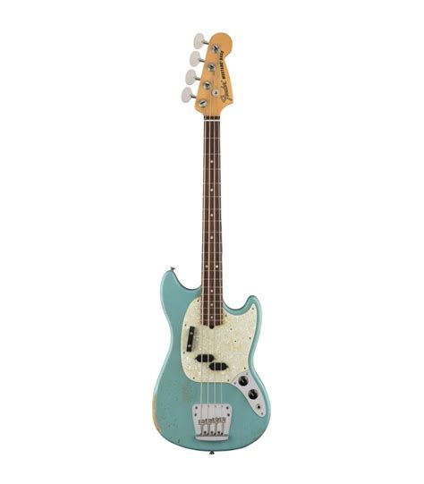 Fender Jmj Road Worn Mustang Bass Faded Daphne Blue Centre De Musique Diplomate