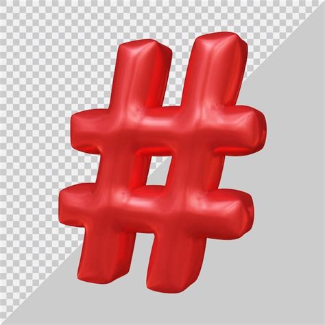 Premium Psd Hashtag Symbol In D Render