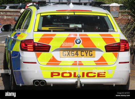 Rear View Of Sussex Police Bmw Traffic Car Stock Photo Alamy