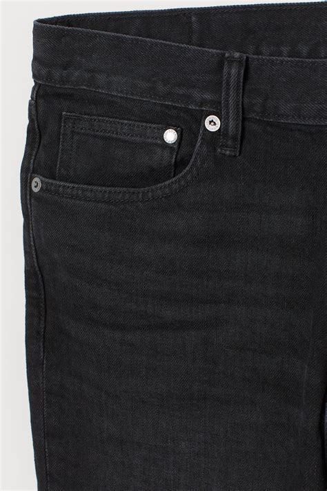 Tapered Jeans Black Washed Out Men Handm Us