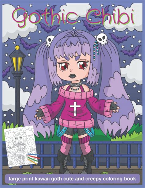 Buy Gothic Chibi Large Print Kawaii Goth Cute And Creepy Coloring Book