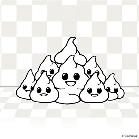 Poop Emoji Printable Coloring Page