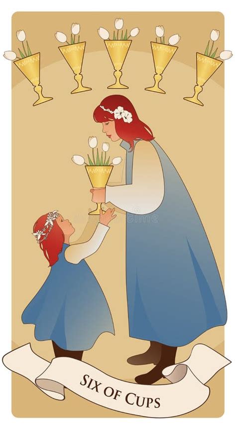 Sex Koppar M Lkort En Ung Ton Rsflicka Som Erbjuder En Gyllene Kopp Med Blommor Till En Liten