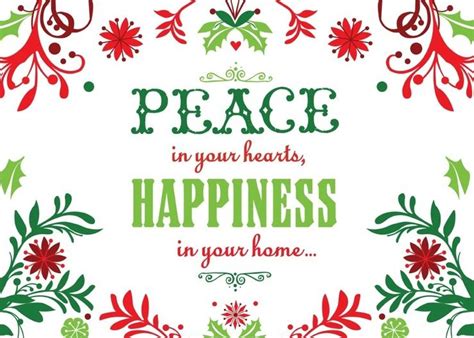 Peace And Happiness Christmas Greeting Cards In Tree Hallmark