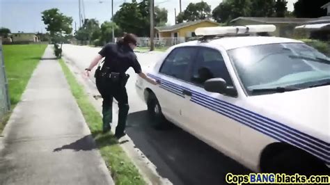 Horny Cops Bust Criminal Into Fucking Them In A Public Alley