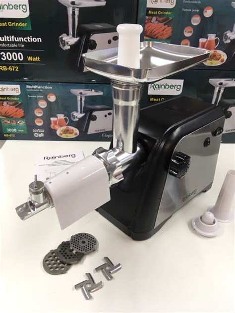 Электромясорубка с соковыжималкой Rainberg RB 672 3000Вт Электрическая ...