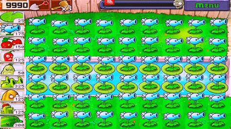 Plants Vs Zombies Last Stand Endless All Snow Pea Vs All Zombies