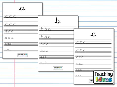 Cursive Letters With Lines Handwriting Sheets Teaching Ideas