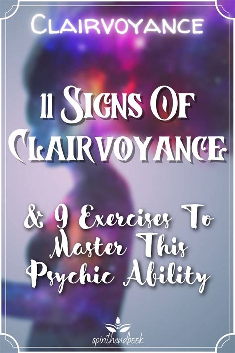 11 Signs Of Clairvoyance And 9 Effective Exercises Clairvoyant Psychic Abilities Psychic