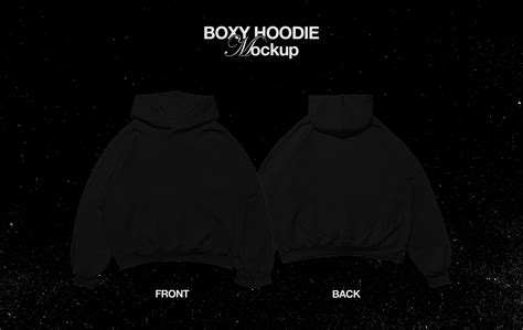 BOXY HOODIE MOCKUP FREE Дизайнерский хаб