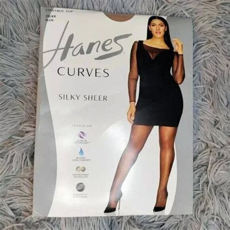 Hanes Accessories 42 Hanes Curves Silky Sheer Control Top 3x4x Nude
