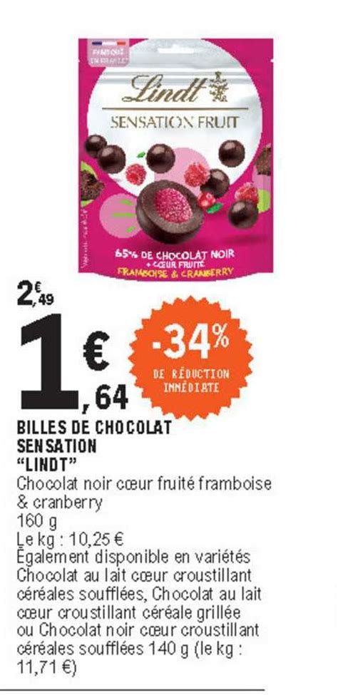 Promo Billes De Chocolat Sensation Lindt De R Duction Imm Diate