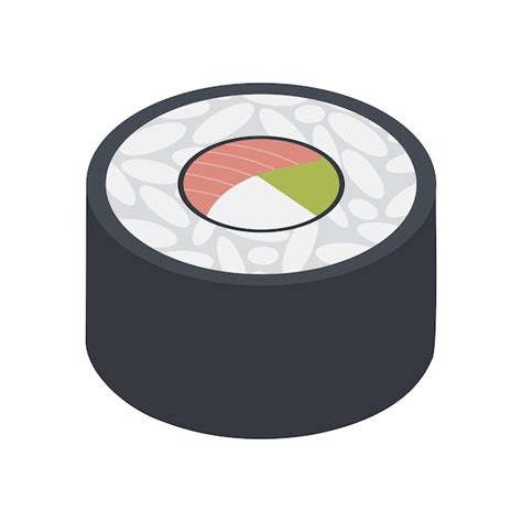 Ilustración de rollo de sushi Vector Premium