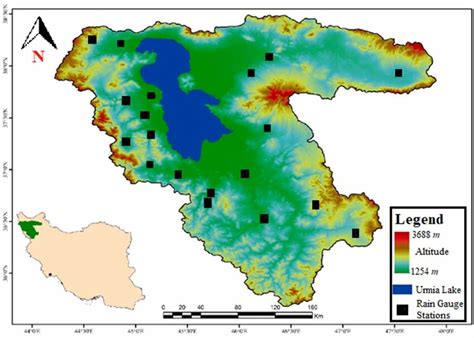 topography   lake urmia watershed  scientific diagram