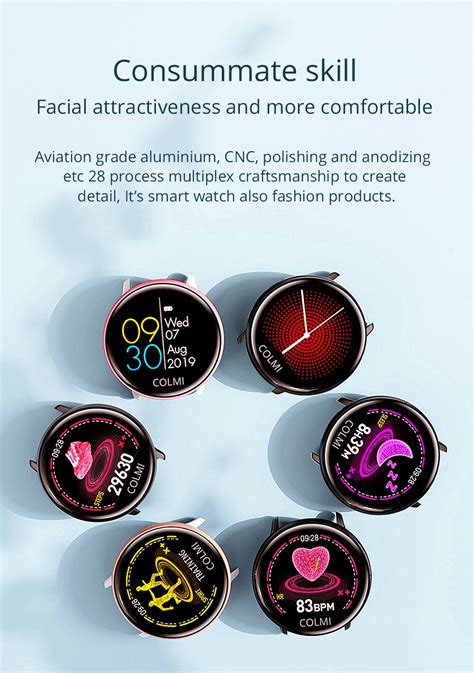 Умные часы COLMI SKY 2, IP68, водонепроницаемые, пульсометр, Bluetooth ...